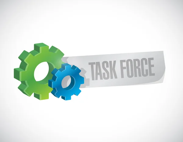 Task force gear znamení koncept ilustrace — Stock fotografie
