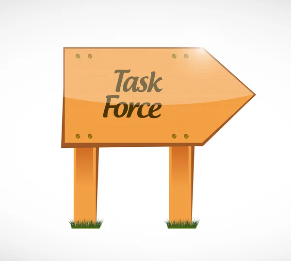 Task force legno segno concetto illustrazione — Foto Stock