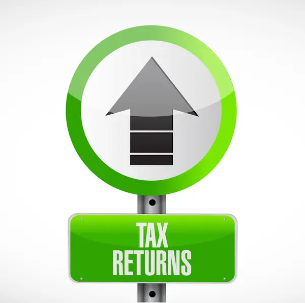 Tax returns road sign concept illustration — Stock Photo, Image
