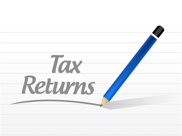 Tax returns message sign concept — Stock Photo, Image