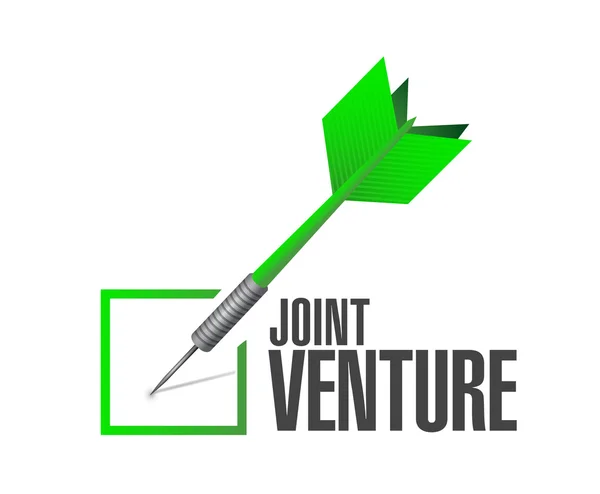 Joint Venture check dart sign concept — Stock Photo, Image