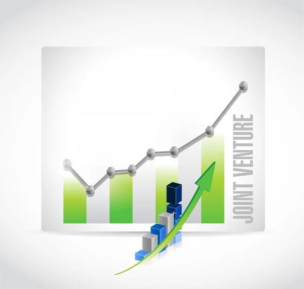 Joint Venture affärsidé graf tecken — Stockfoto