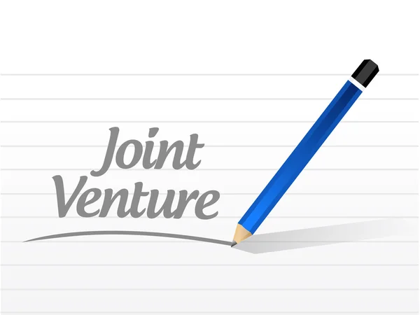 Joint Venture message sign concept illustration — Stock Photo, Image