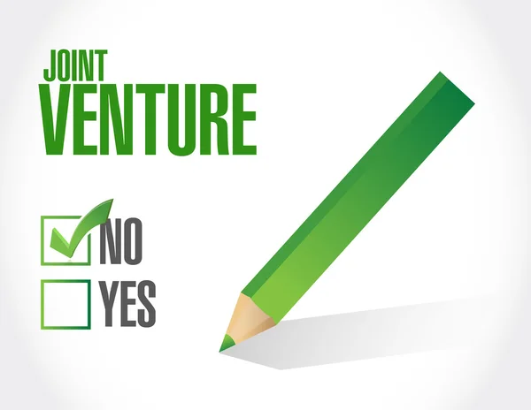 No Joint Venture approval sign concept — Stock Photo, Image