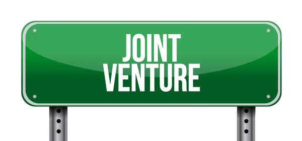 Joint Venture street sign concept illustration — Stock Photo, Image
