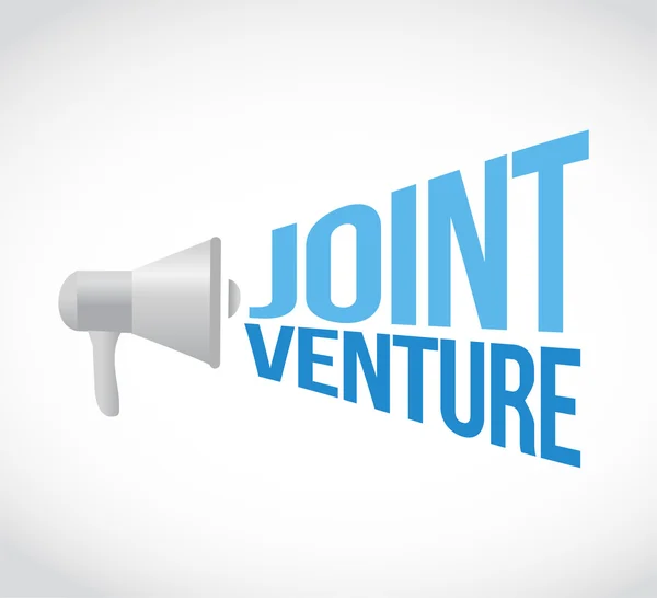 Joint Venture megaphone sign concept illustration — Stock Photo, Image