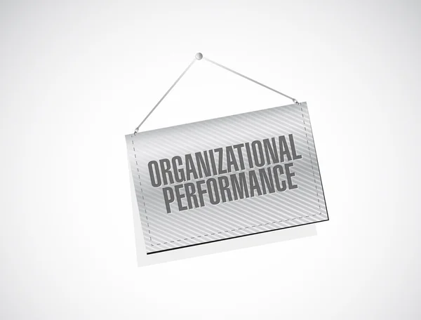 Concepto de signo de banner de rendimiento organizacional —  Fotos de Stock
