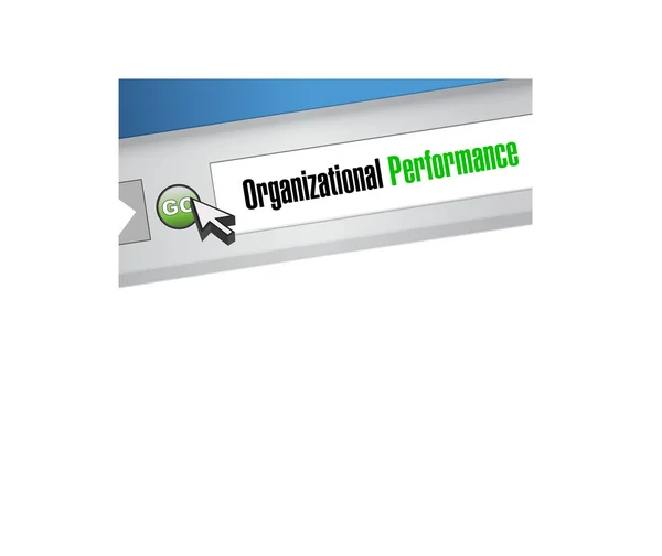 Performance organizzativa sito web segno concetto — Foto Stock