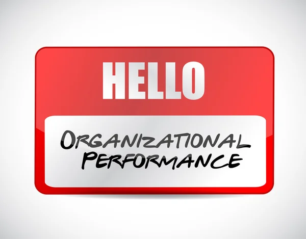 Conceito de sinal de etiqueta de nome de desempenho organizacional — Fotografia de Stock