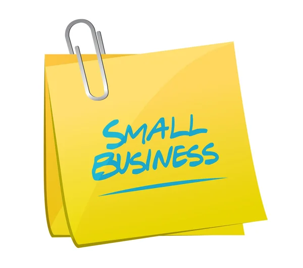 Small business memo post sign concept illustration — Stock Photo, Image