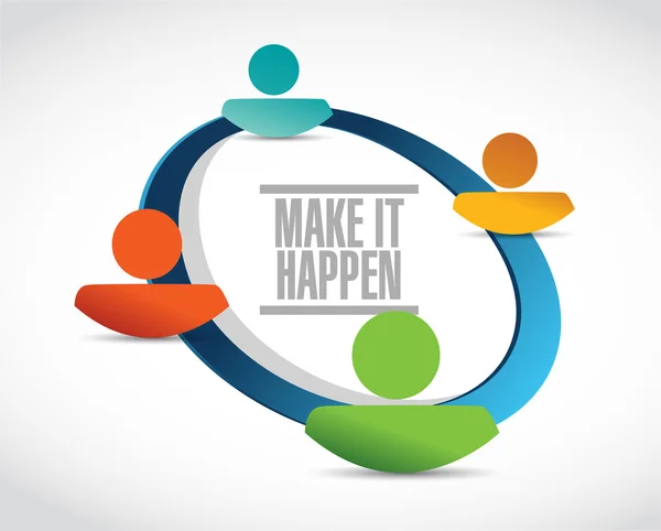 Make it happening people network sign concept — Stock Photo, Image