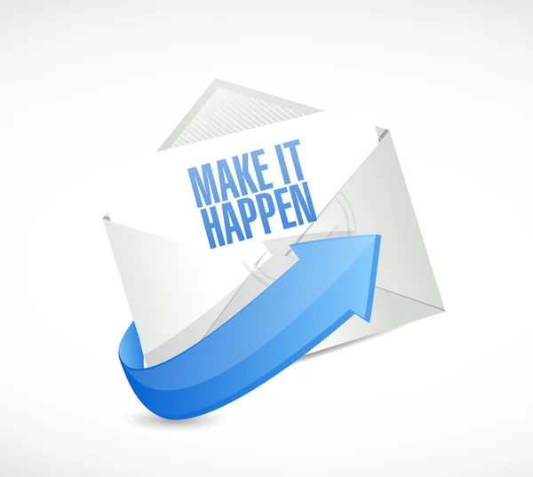 Make it happening mail sign concept — Stock Photo, Image