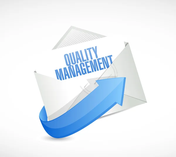 Qualitätsmanagement E-Mail Zeichen Konzept Illustration — Stockfoto