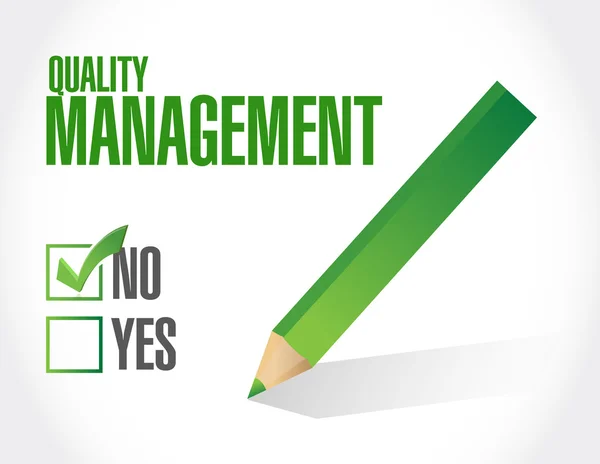 Nenhum conceito de sinal de aprovação de gestão da qualidade — Fotografia de Stock