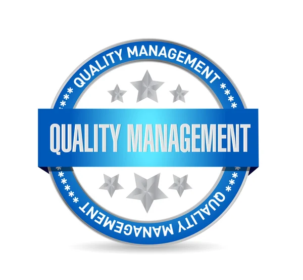 Concepto de sello de gestión de calidad —  Fotos de Stock