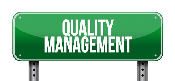 Quality management road sign concept — Stock Photo, Image