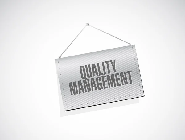 Qualitätsmanagement Bannerschild-Konzept — Stockfoto
