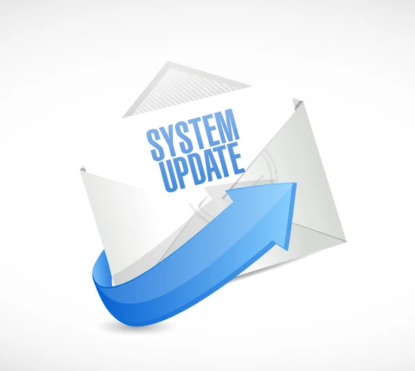System update mail sign concept — Stock Photo, Image