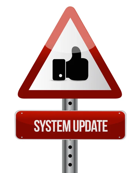 System update like road sign concept — Stock Photo, Image