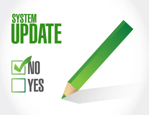 No System update approval sign concept — Stock Photo, Image