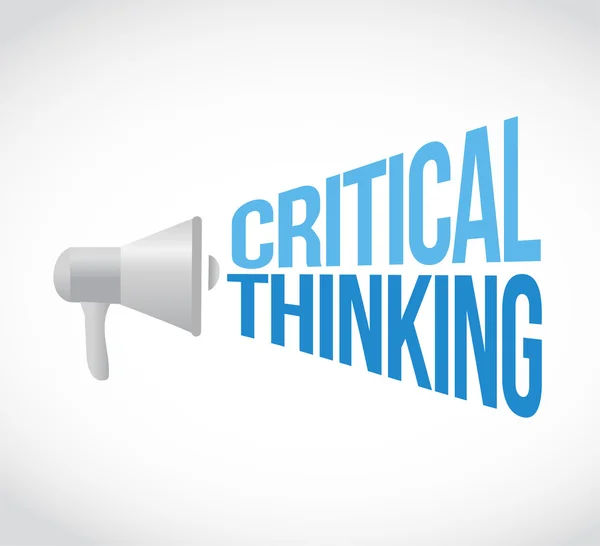 Critical Thinking megaphone message sign — Stock Photo, Image