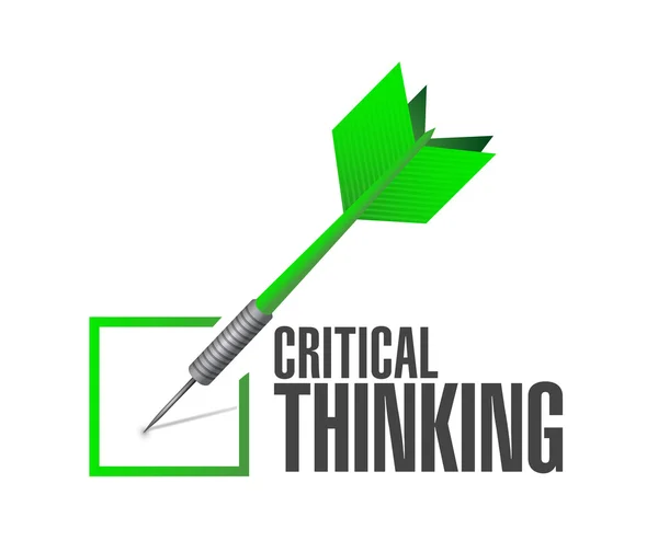 Critical Thinking check dart sign — Stock Photo, Image