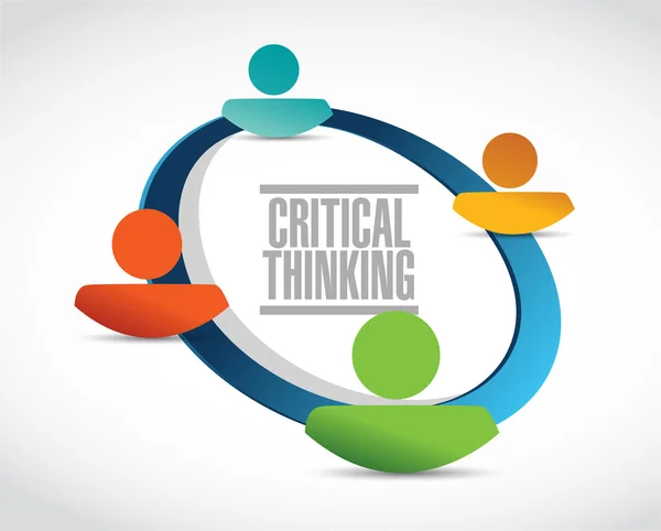 Critical Thinking people network sign — Stock Photo, Image