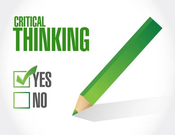 Critical Thinking approval sign illustration — Stock Photo, Image