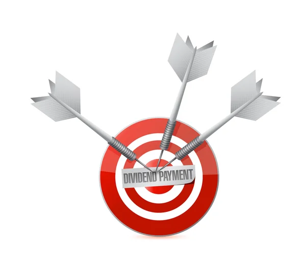 Dividend payment target sign concept — Stock Photo, Image