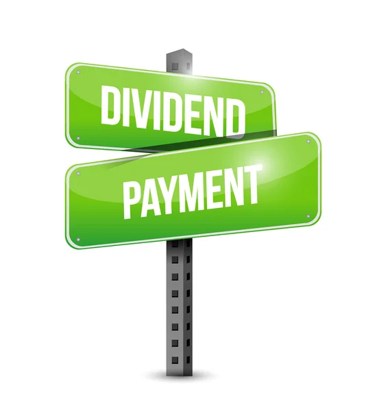 Dividend payment street sign concept — Stock Photo, Image