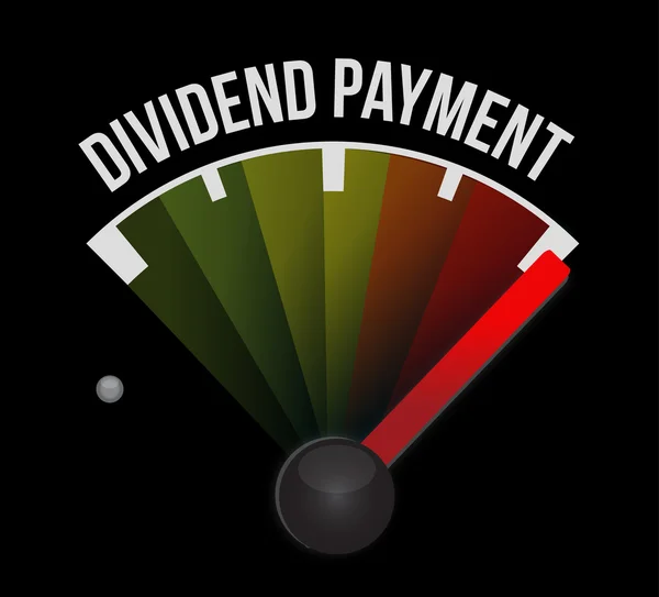 Dividend payment meter sign concept — Stock Photo, Image