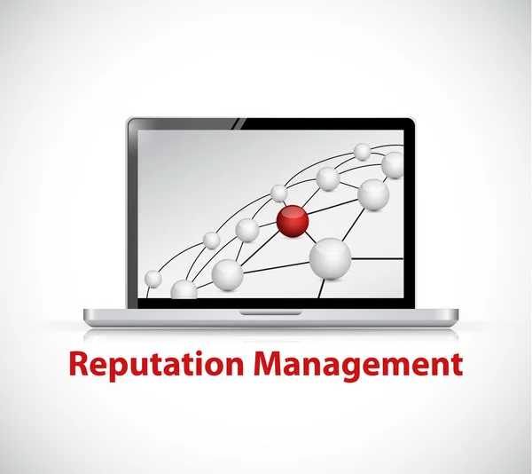 Reputation management computer sign — Stock Photo, Image