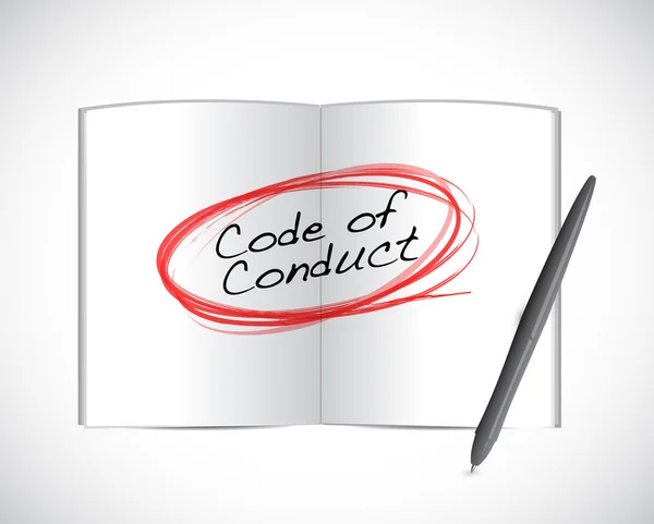 Code of conduct book selection — Stock Photo, Image