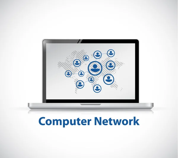 Illustration zur Computernetzwerkkarte — Stockfoto