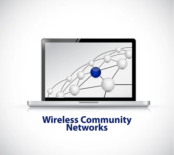 Wireless comunità reti di computer — Foto Stock