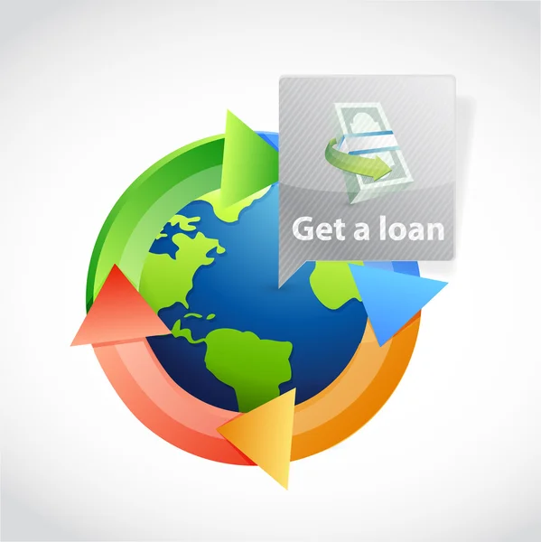 Get a international loan. illustration design — Stock Photo, Image