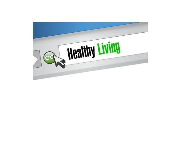 Healthy living website sign concept — Stock Photo, Image