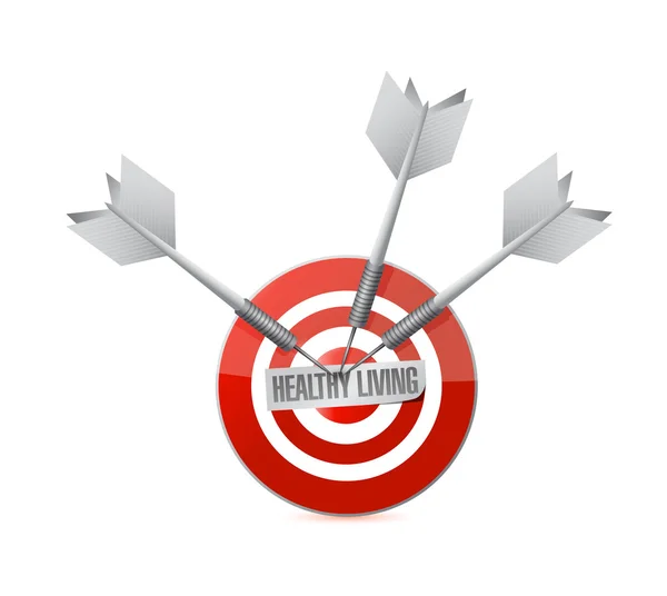 Healthy living red target sign concept — Stock Photo, Image