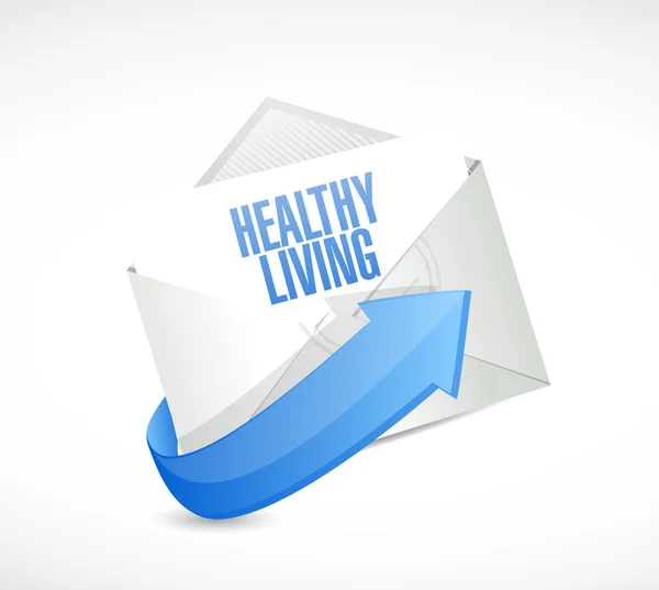 Gezond leven mail ondertekenen concept — Stockfoto