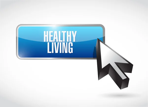 Healthy living button sign concept — Stock Photo, Image