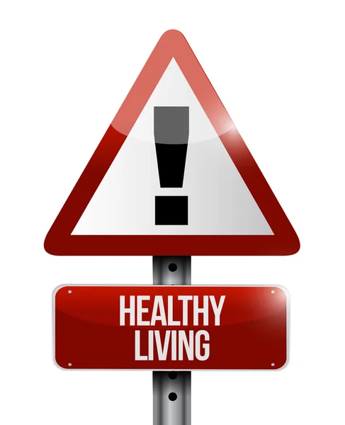 Healthy living warning sign concept — Stock Photo, Image