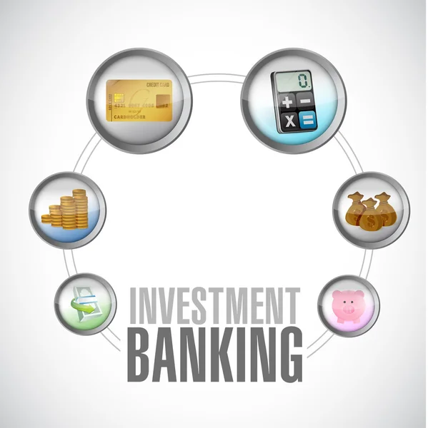 Концепция инвестиционно-банковского финансового круга — стоковое фото