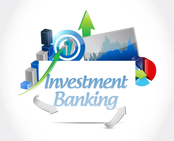 Investment banking business graph sign concept — Stock Photo, Image