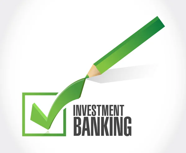 Investment banking check mark sign concept — Stock Photo, Image