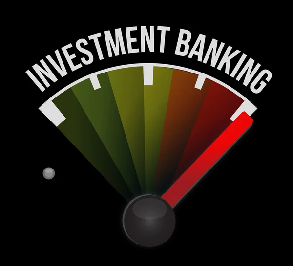 Investment banking-meter teken concept — Stockfoto