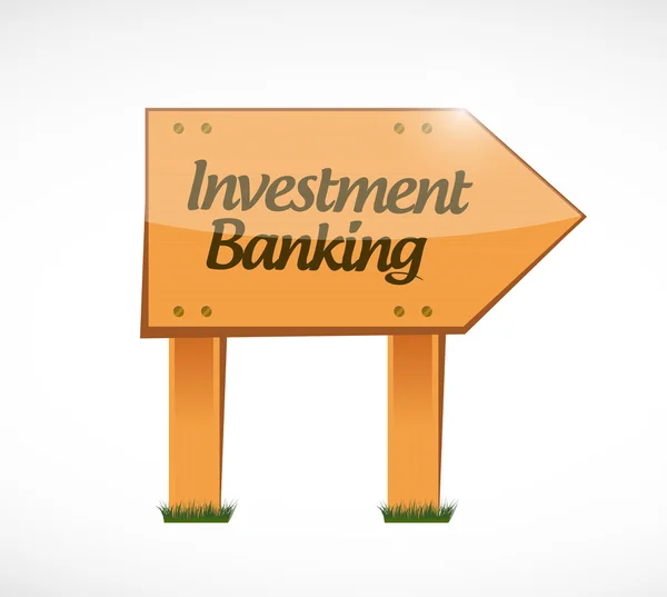 Investment banking trä skylt koncept — Stockfoto