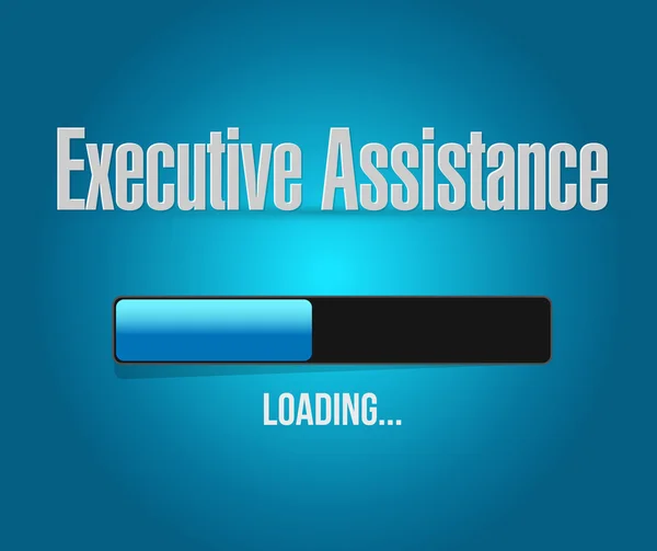 Executive assistance loading bar sign concept — стоковое фото