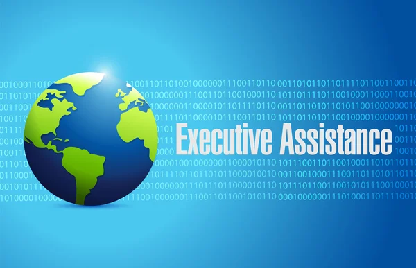 Executive Assistance Globus Hintergrund Zeichen — Stockfoto