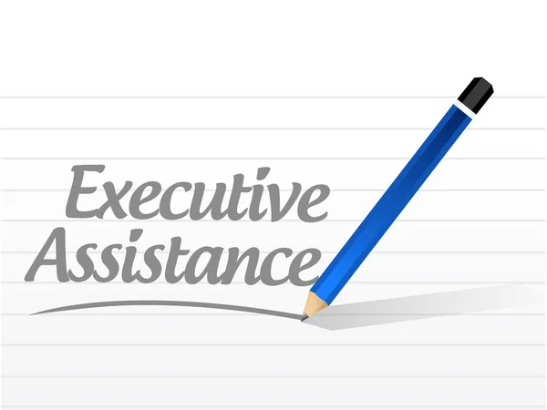 Executive Assistance Message Sign Konzept — Stockfoto