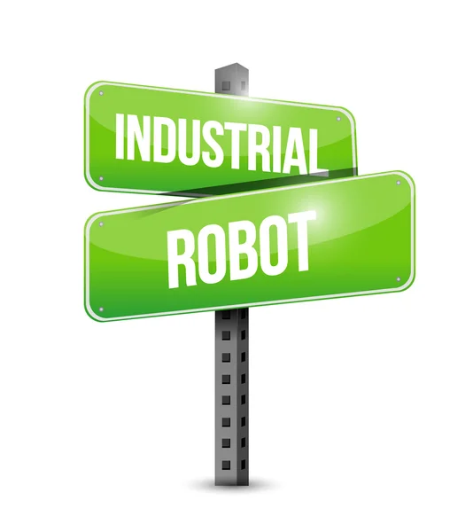 Concepto de signo de robot industrial — Foto de Stock